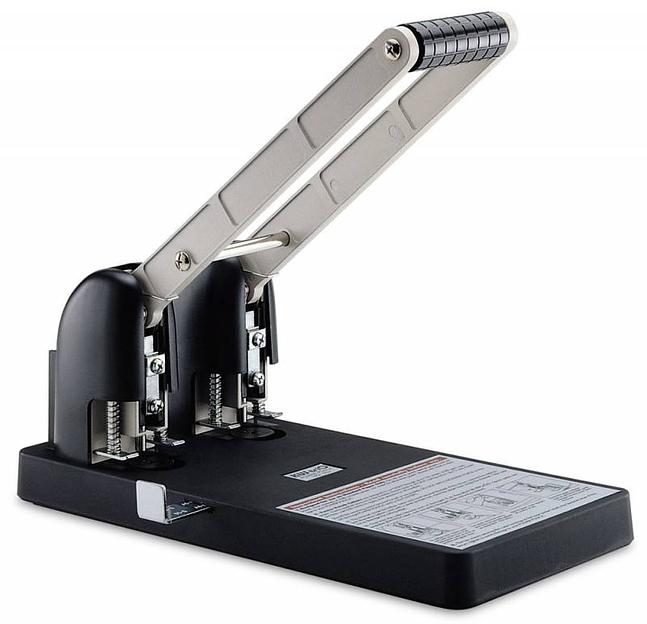 Дырокол Kw-Trio Heavy Duty 952 макс.:150лист. металл/пластик черный отв.:2 с линейкой фото 1