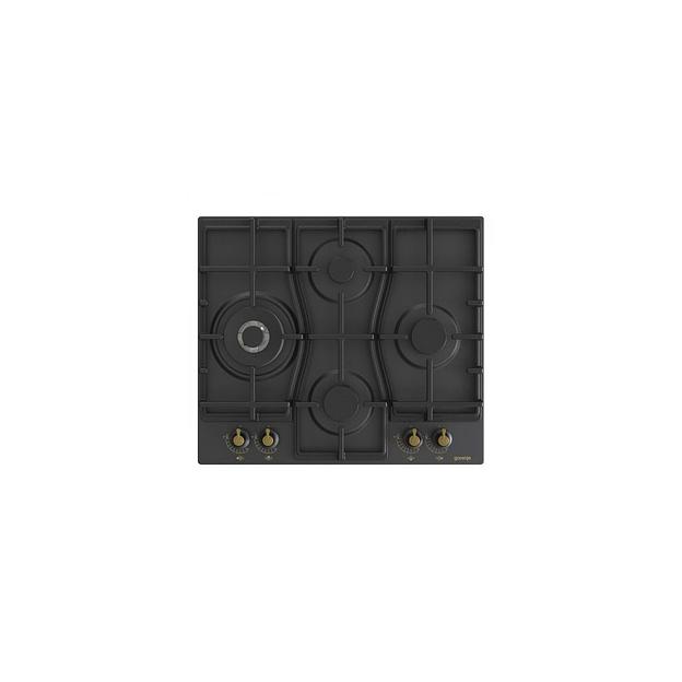 Газовая варочная панель Gorenje GW6D42CLB, 4 конфорки, эмаль, черный фото 1
