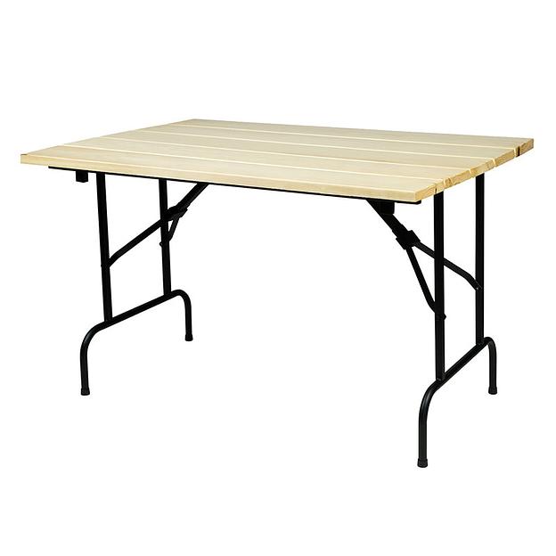Стол Лидер 1 складной 1500x800 мм уличный из реек, светлый фото 1