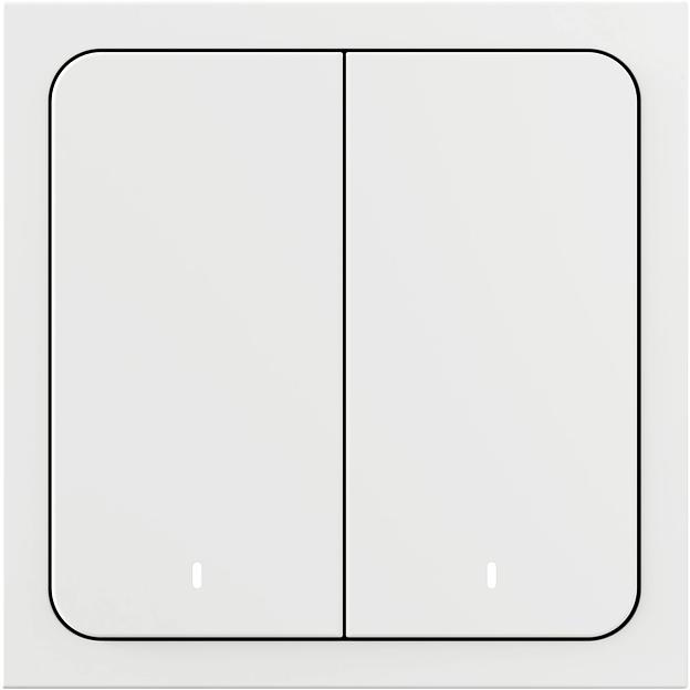 Умный выключатель Yandex YNDX-00532 2-хкл. универсальный белый фото 1