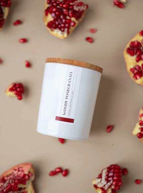 Свеча ароматическая Aesthete home «Woody Pomegranate» 250 мл ОПТ фото 1