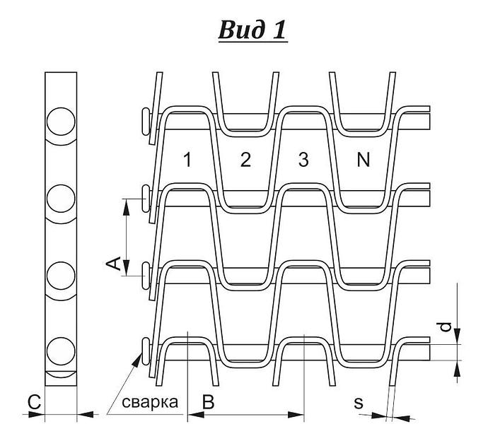 Сетка для термоупаковки и моечных машин сборная одинарная. Тип 10. фото 3