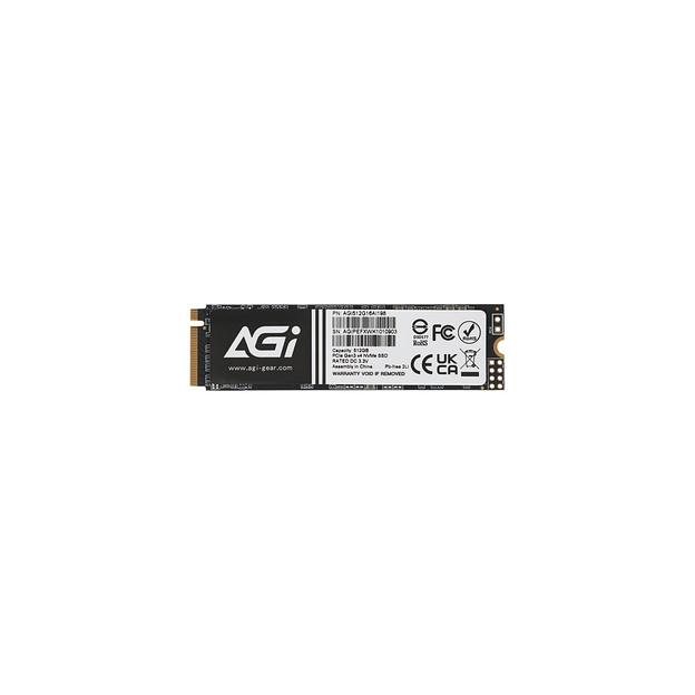 SSD накопитель AGI AI198 AGI512G16AI198 512ГБ, M.2 2280, PCIe 3.0 x4, NVMe, M.2, oem фото 1