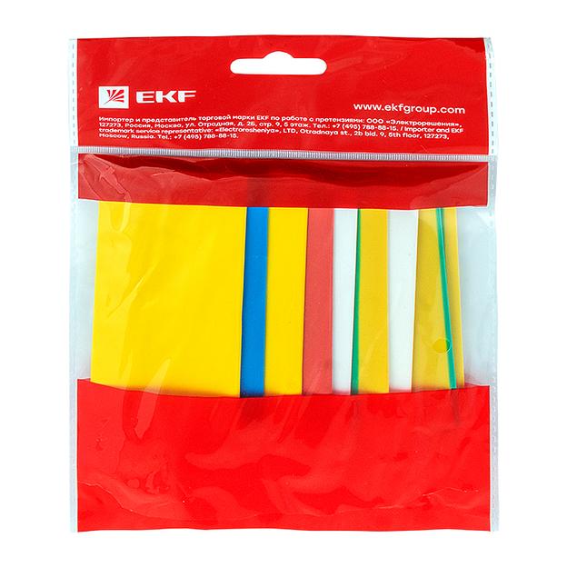 Трубка термоусаживаемая ТУТ нг 20/10 (7 цветов по 3шт) 100мм PROxima фото 2