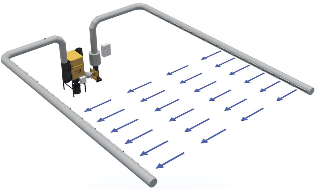 Система рециркуляции воздуха в цехе системы PUSH-PULL фото 2