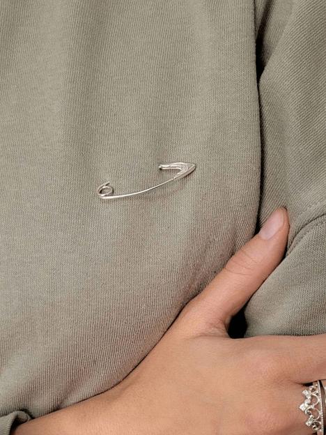 Брошь булавка из серебра 925 фото 1