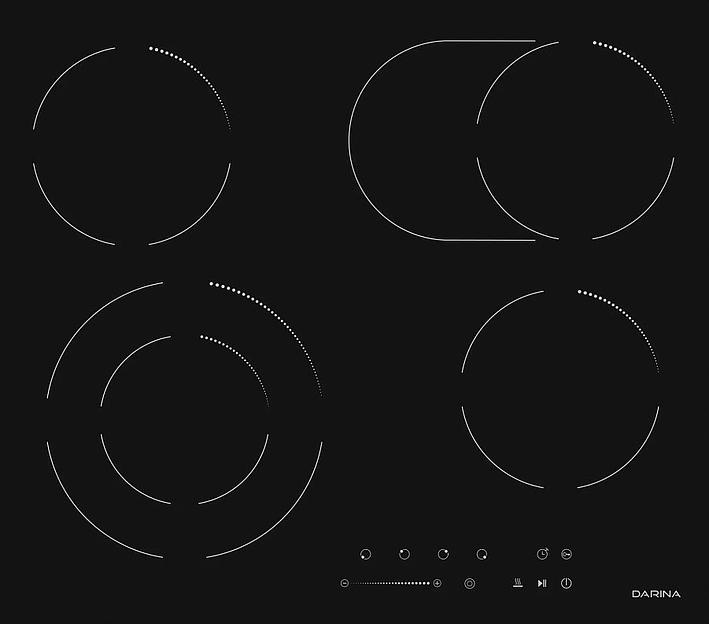 Электрическая варочная поверхность Darina 6Р Е328 B черный фото 1