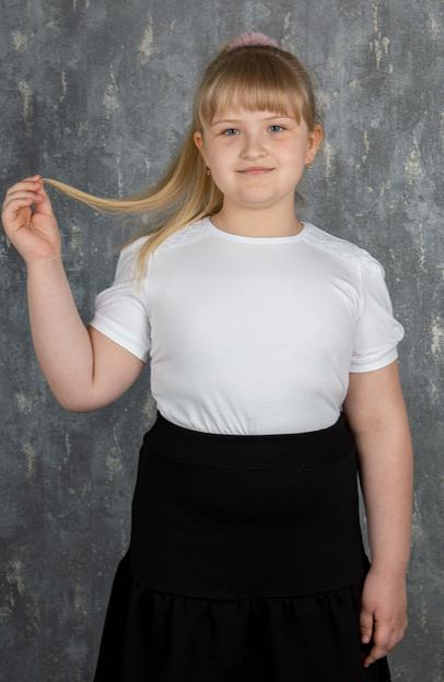 Джемпер Энди для девочек, белый, 2-054_2, опт фото 1