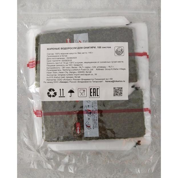 Водоросли в пленке для онигири, 100 листов, 140 гр., Опт фото 1