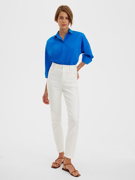 Рубашка из смесового хлопка, синий, опт фото 2