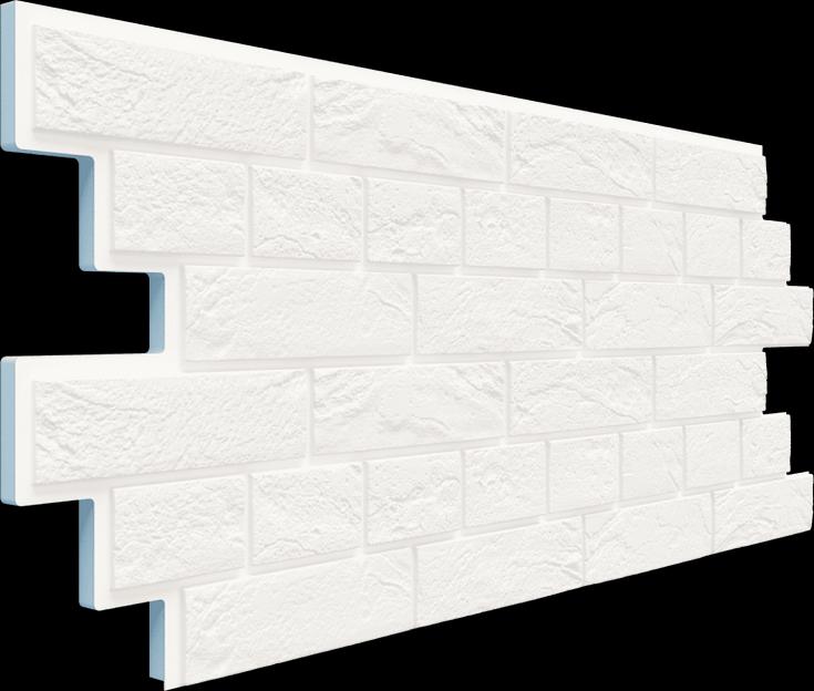 Панели для внутренней отделки с утеплителем «Венецианский кирпич» цвет белоснежный, опт фото 1