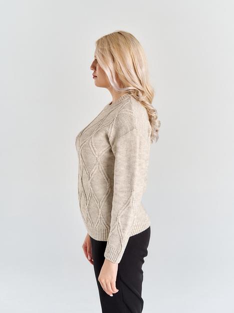 Джемпер женский «Звезда» бежевый ОПТ фото 7