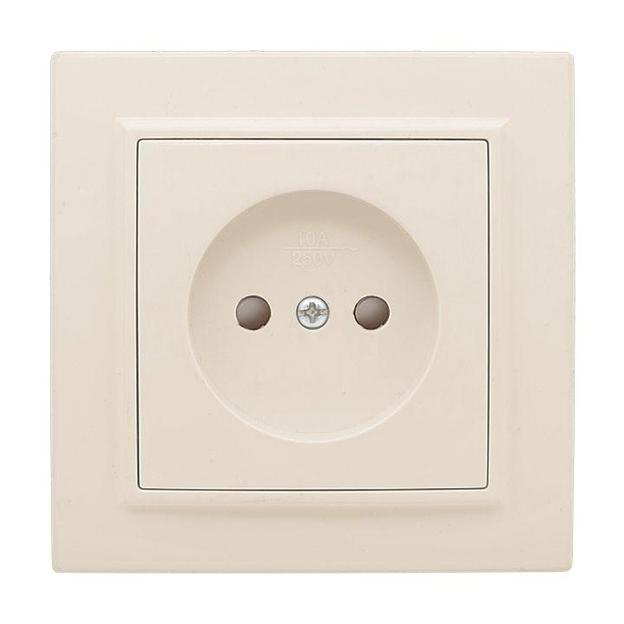 EKF ERR10-022-200 Розетка 1-мест. СП б/з 10 А с защ. штор. бежевый Минск EKF фото 1