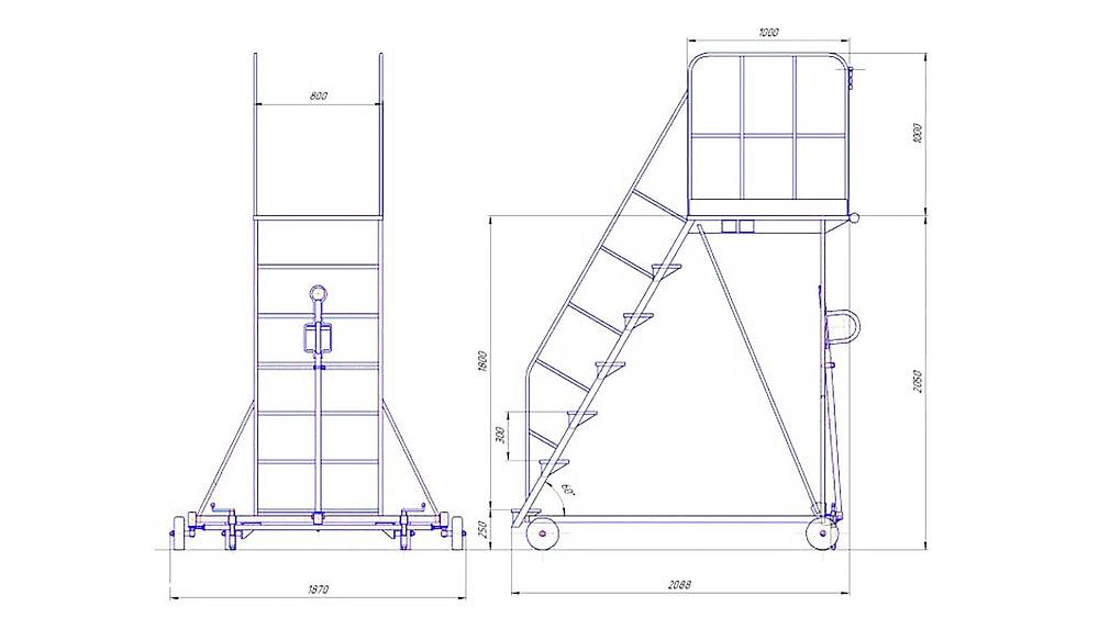 Авиационная стремянка СА-2/7Б-Н1 фото 1