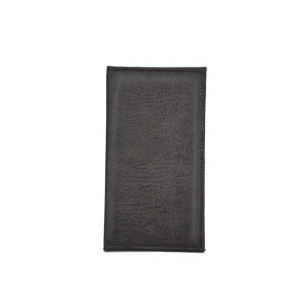 Папка для счетов 22*11см 2-х стор. кож.зам.корич. /1/ фото 1