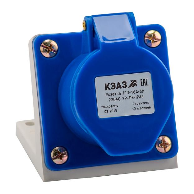Розетка 123-32А-6h-220AC-2P+PE-IP44 фото 1