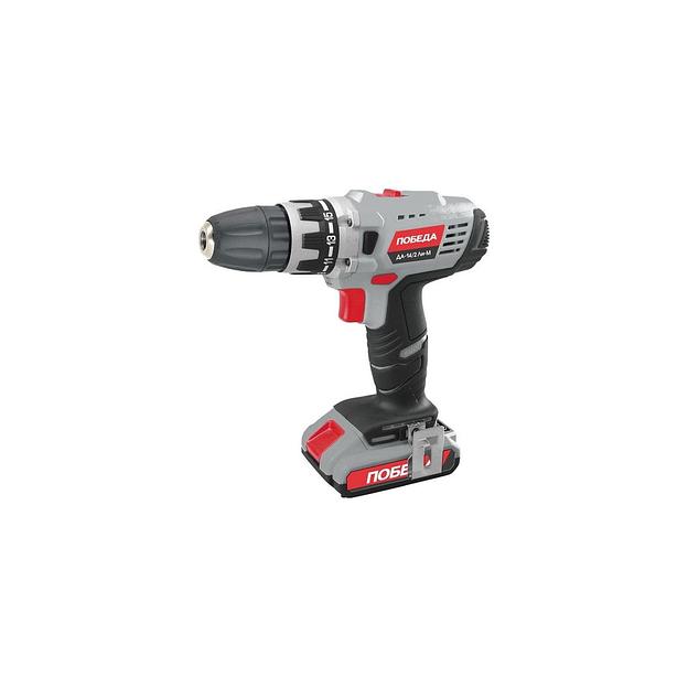 Дрель-шуруповерт ПОБЕДА ДА-14/2 Ли-М, с двумя аккумуляторами [180201643] фото 1