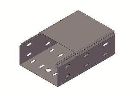 Короб перфорированный замковый КЗПП 100х50 0,6мм (цинк) фото 1