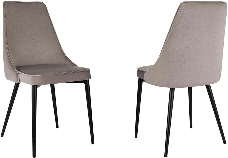 Стул для дома Бюрократ CH-K4_2 комплект 2шт т.бежевый Holland 61 металл черный на ножках (CH-K4_1/HL61_2) фото 1