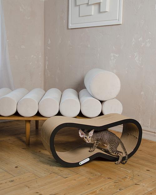 Когтеточка из картона Слэш, Черный, опт фото 2