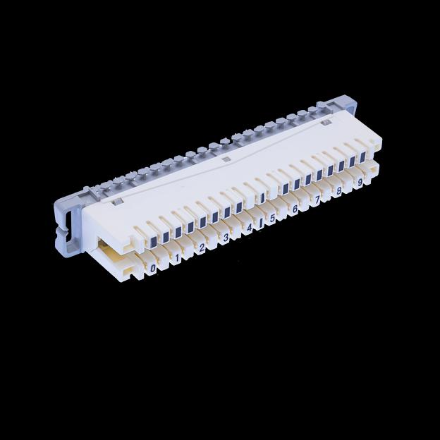 Плинт с размыкаемыми контактами на 10 пар нормальнозамкнутый, маркировка 0-9 фото 2