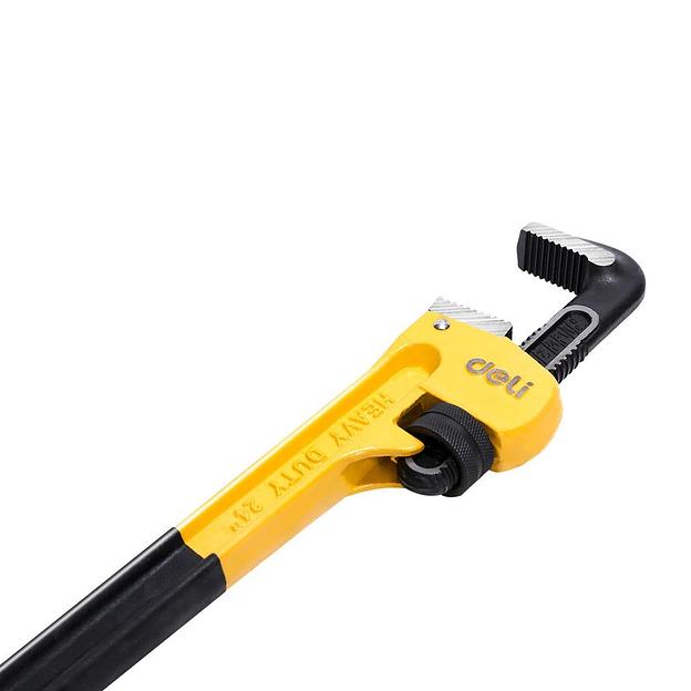 Ключи Deli Трубный ключ Стиллсона Deli DL2524 530мм, максимальное открытие 73мм, Cr-Mo + углеродистая сталь фото 3