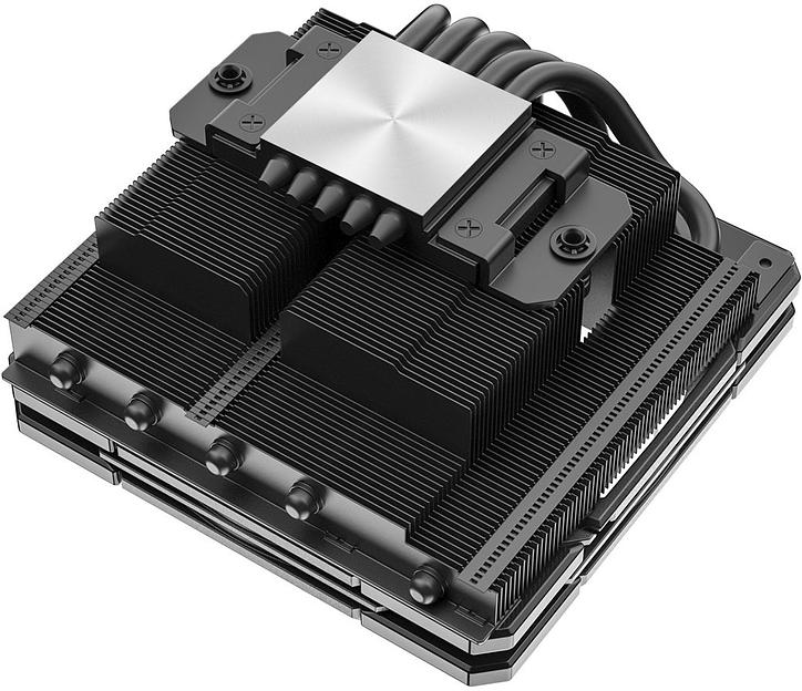 Кулер ID-COOLING IS-55 ARGB LGA1700/1200/115X/AM5/AM4 низкопрофильный высота 55mm (27шт/кор, TDP 125W, PWM, 5 тепл.трубок + медная база, ARGB FAN 120mm, черный) BOX фото 4