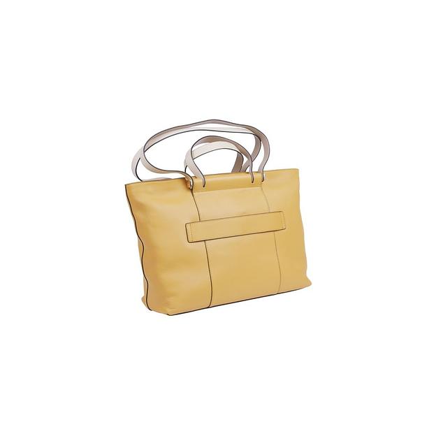 Деловая сумка Piquadro Circle, женская, кожа натуральная, шафрановый / бежевый [bd3336w92/gbe] фото 1