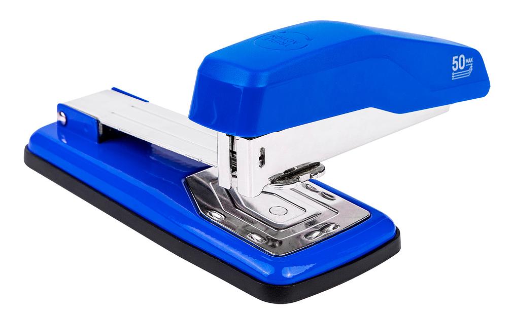 Степлер Deli E0414S/Blue 24/6 26/6 (25листов) синий 50скоб коробка фото 3
