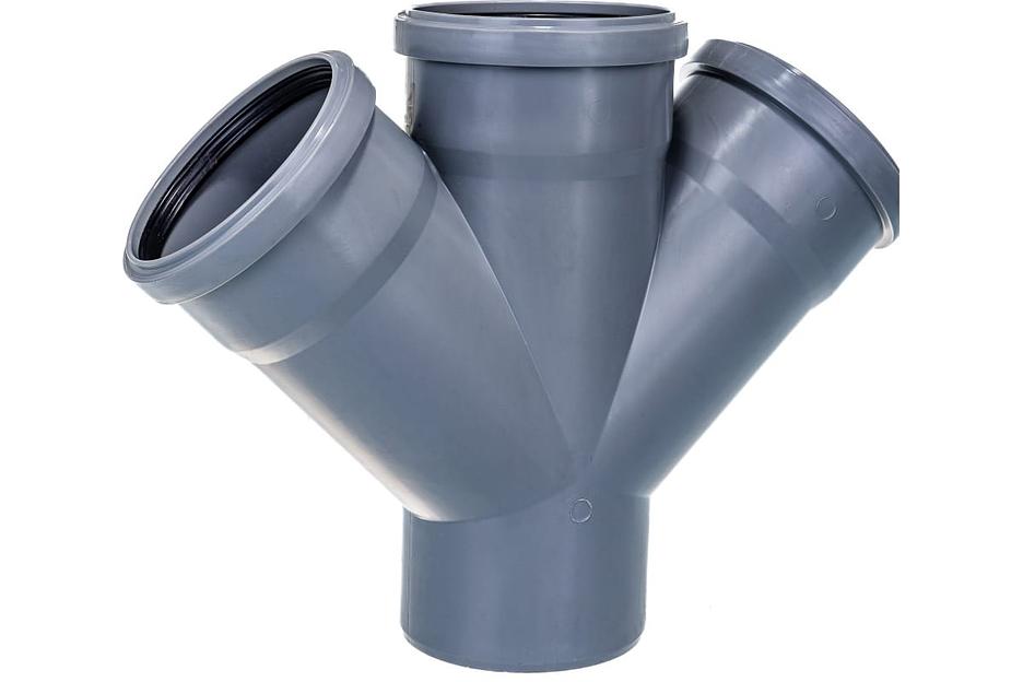 Крестовина канализационная 45 град. 110 фото 2