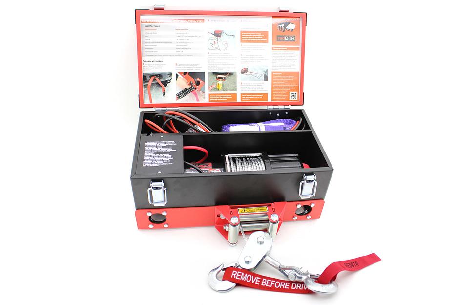 Лебедка переносная электрическая 12В 3500 lbs сталь ОПТ фото 2