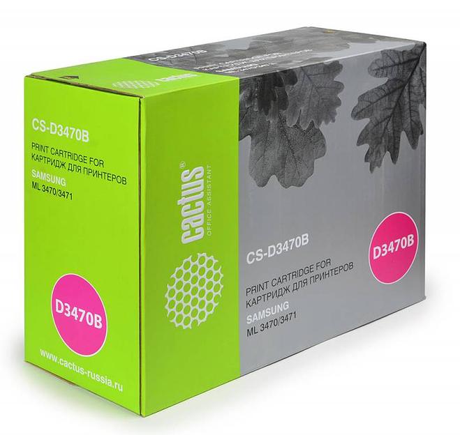 Картридж лазерный Cactus CS-D3470B ML-D3470B черный (10000стр.) для Samsung ML-3470/3471 фото 1