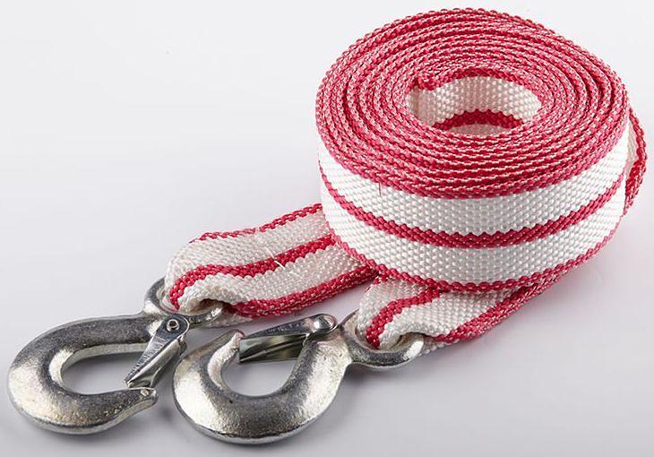 Трос буксировочный ленточный 5т 5м 2 крюка фото 1