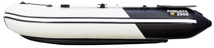 Лодка Ривьера Компакт 2900 НДНД, 2900*1500*420 мм., цвет: серый-черный фото 5