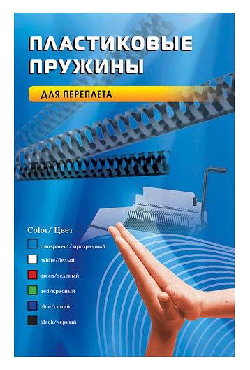 Пружины для переплета пластиковые Office Kit d=6мм 16-30лист A4 черный (100шт) BP2000 фото 1