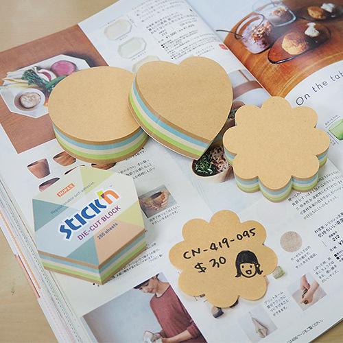 Блок самоклеящийся бумажный Stick`n 21828 61x70мм 250лист. пастель+крафт ассорти "гексагон" фото 2