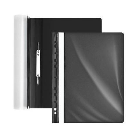 Папка-скоросшиватель с перфорацией, А4, 0,13/0,17 мм, ПП, черный матовый, Forofis фото 1