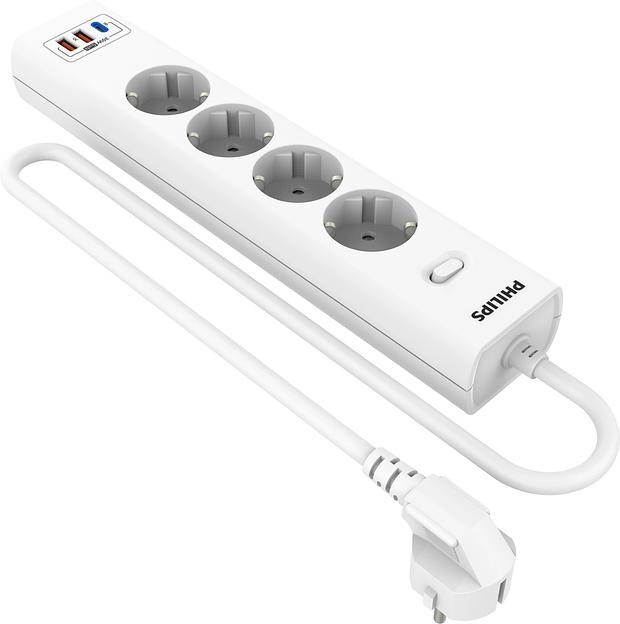 Сетевой фильтр Philips CHP8246WA/51 2м (4 розетки) белый (коробка) фото 1
