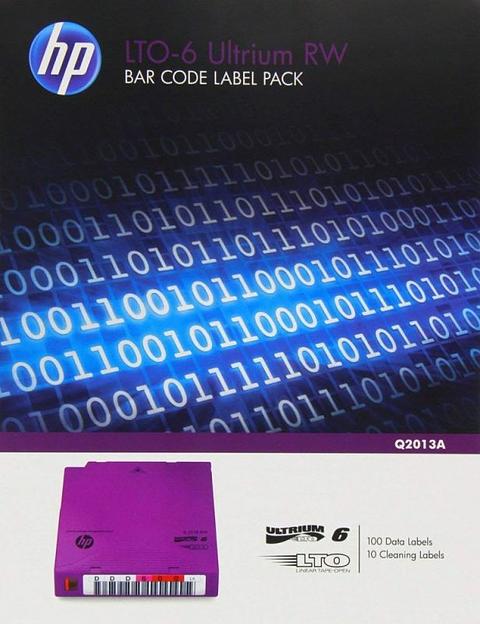 Наклейка HPE LTO-6 Ultrium RW Bar Code Pack (Q2013A) фото 1