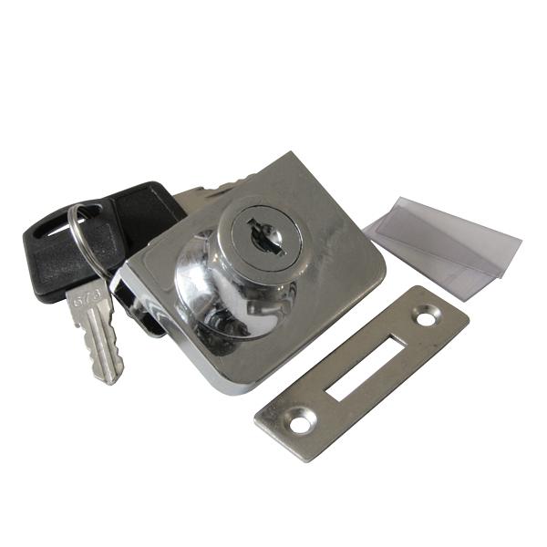 Замок LOCK.805.CR, 2 стекла накладной, хром фото 1