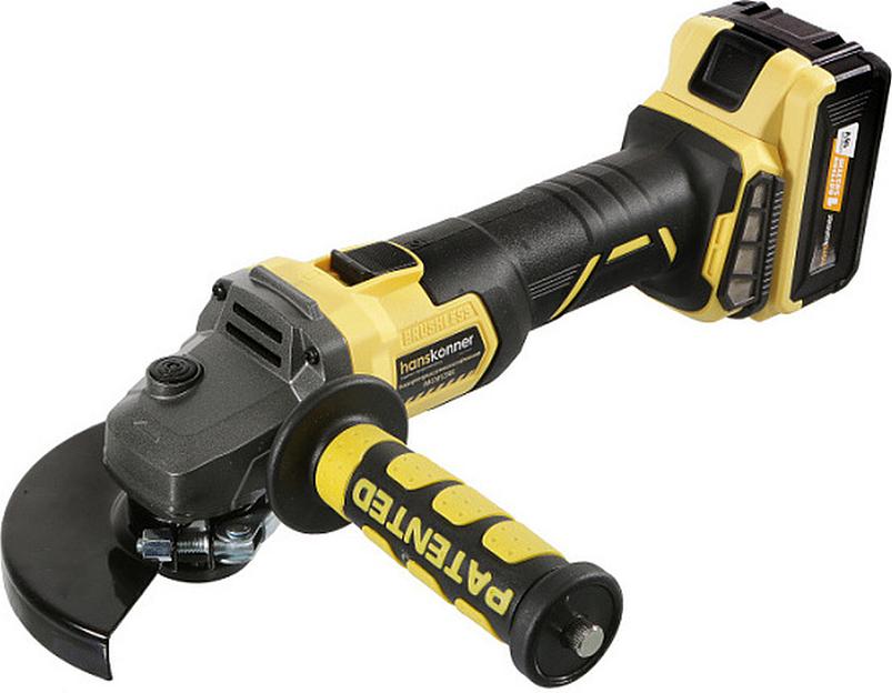 Hanskonner HAG18125BL машина углошлифовальная аккумуляторная Hanskonner, 18 В,125 мм, пл.пуск, OneBat [HAG18125BL] фото 1