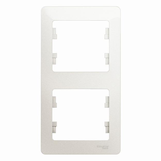 Systeme electric GSL000606 GLOSSA 2-постовая РАМКА, вертикальная, ПЕРЛАМУТР фото 1