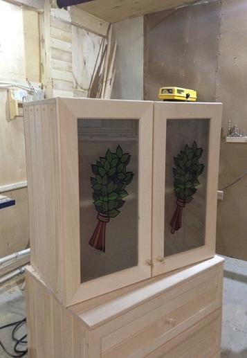 Шкаф навесной «Русский стиль 1» ОПТ фото 1