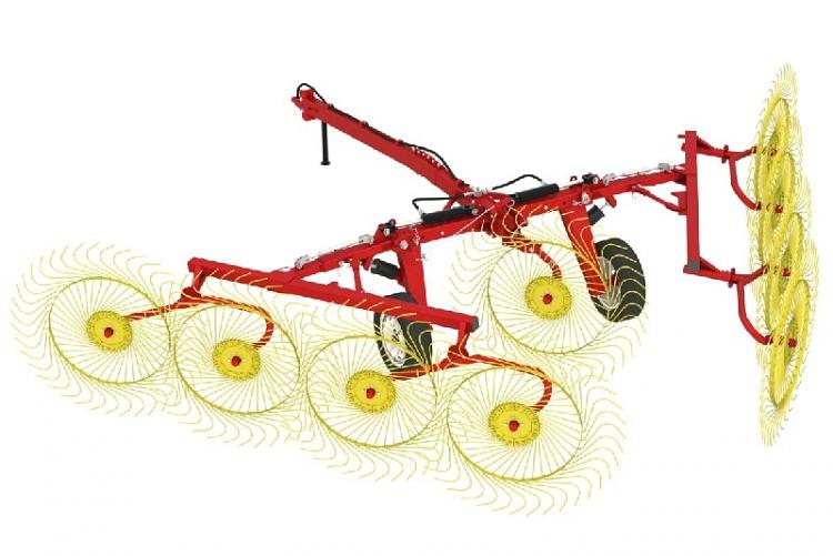 Грабли-ворошилки HARVEST SWR 9 прицепные фото 1