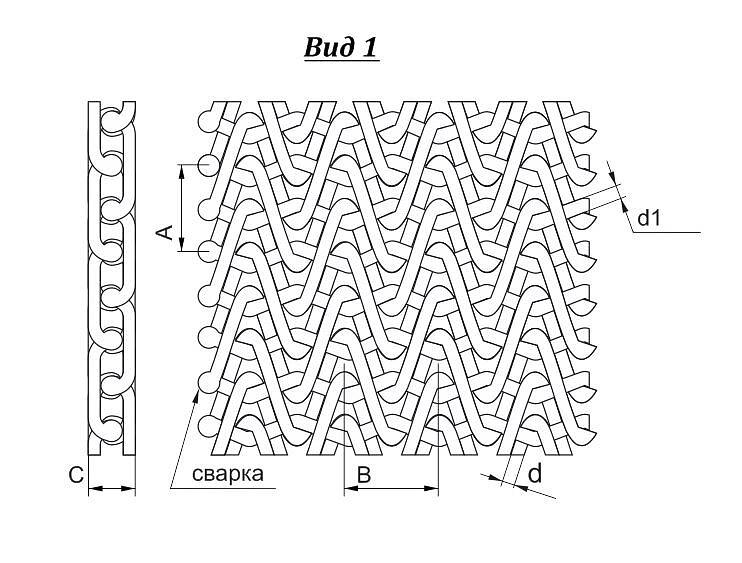 Сетка транспортерная для печи сборная двойная. Тип 6. фото 3