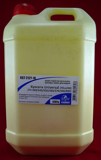 Тонер для Kyocera Universal (TK-590/540/550/560/570/580) Yellow (кан. 1кг) B&W Standart Tomoegawa фас.Россия фото 1