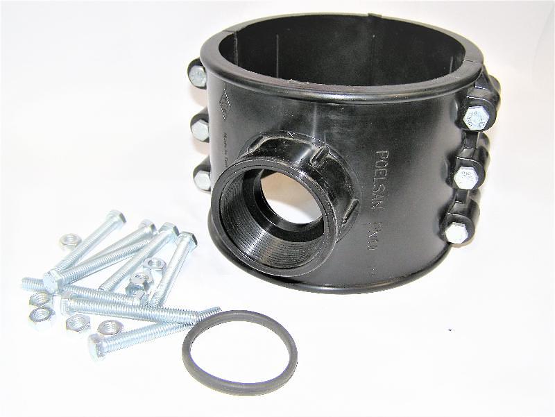 Седловая врезка ПНД 315x4 компрессионная фото 1