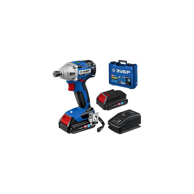 Ударный винтоверт Зубр GVB-250-22, 2Ач, с двумя аккумуляторами фото 1