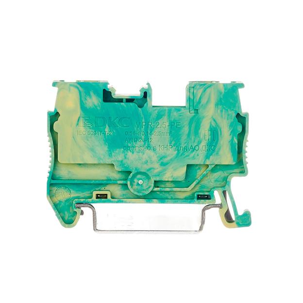 Клемма заземления, зажим push-in, 2 точки подключения, 2.5 кв.мм фото 2