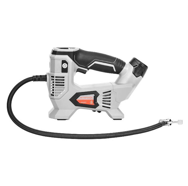 Компрессор ИНТЕРСКОЛ АКА-8/12ЭМ аккум. (Li-ion, картон, 2 аккум., 2,0 Ач, ЗУ) фото 1